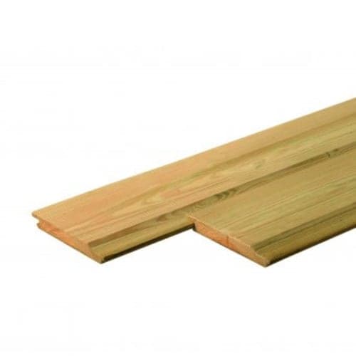 Scandinavisch vuren geschaafd blokhutprofiel 2,8x14,5x420 cm groen