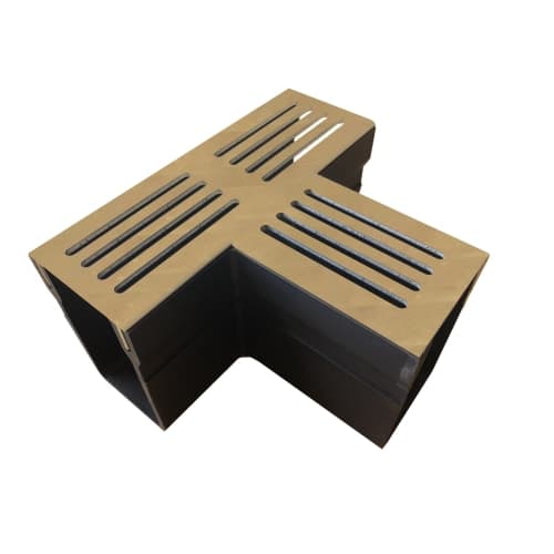 terras & trends drain 65/100 T-stuk met corten staal rooster