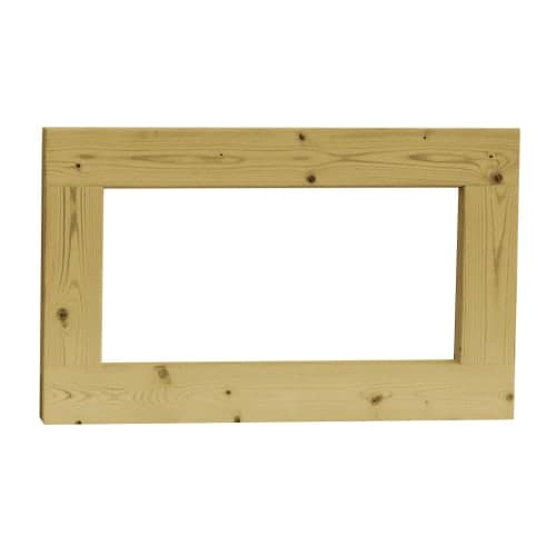 Vuren vast raam met helder glas 72x45 cm groen geimpregneerd