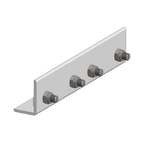 Aluminium koppelstuk tbv balk 40x75 mm hoog