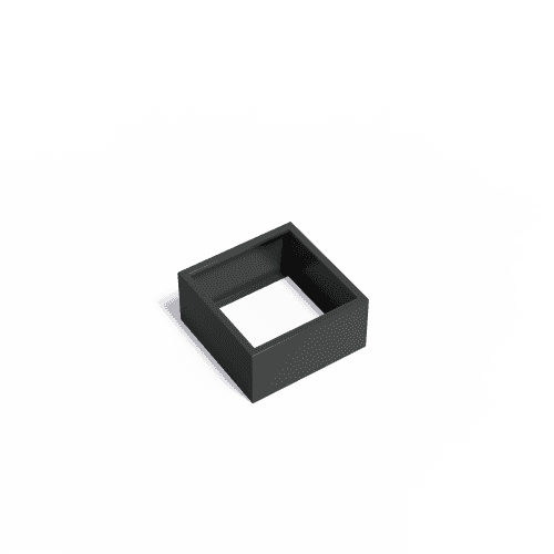 Adezz Carrez aluminium plantenbak 80x80x40 cm zonder bodem (RAL7021)