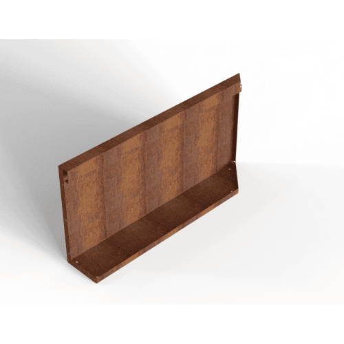 Plantenbak Module+ Uitwendig hoekpaneel (B) 90x42 cm L Corten